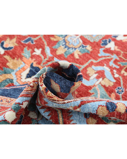 Heriz 8' 5" X 9' 9" Hand Knotted Wool Rug 8' 5" X 9' 9" (257 X 297) / Red / Wool