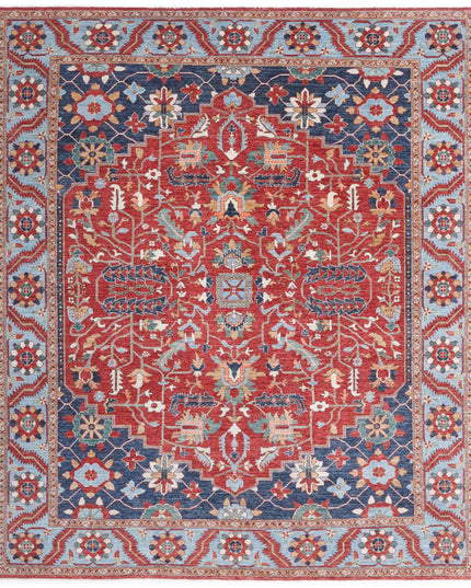 Heriz 8' 5" X 9' 9" Hand Knotted Wool Rug 8' 5" X 9' 9" (257 X 297) / Red / Wool