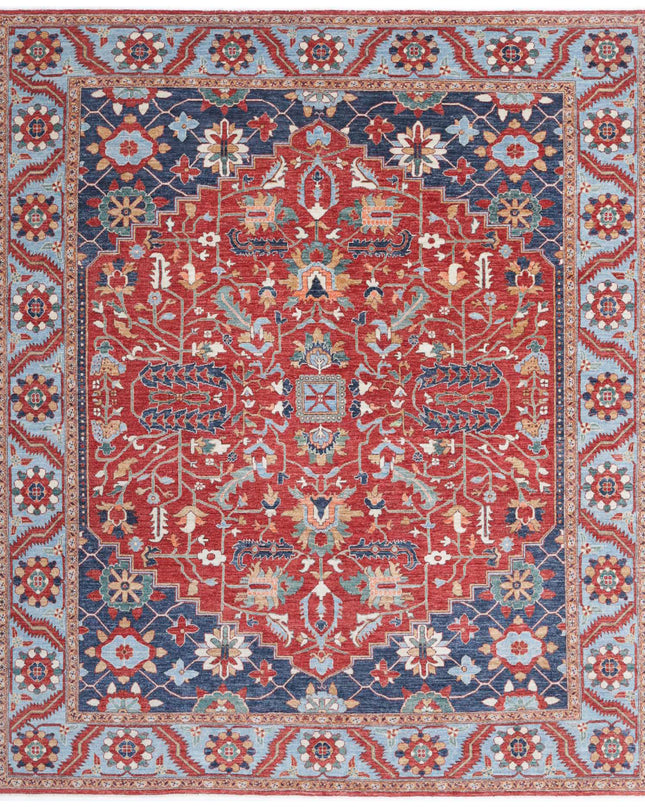 Heriz 8' 5" X 9' 9" Hand Knotted Wool Rug 8' 5" X 9' 9" (257 X 297) / Red / Wool