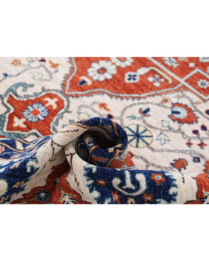 Heriz 8' 0" X 9' 10" Hand Knotted Wool Rug 8' 0" X 9' 10" (244 X 300) / Red / Wool