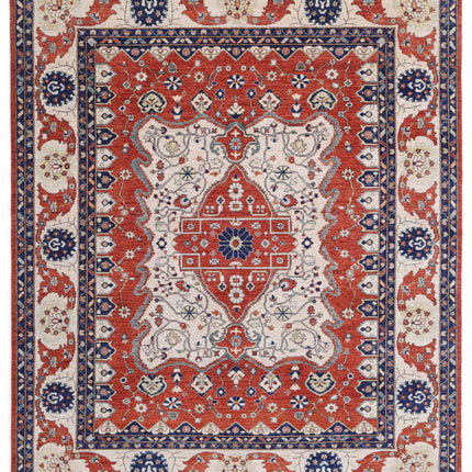 Heriz 8' 0" X 9' 10" Hand Knotted Wool Rug 8' 0" X 9' 10" (244 X 300) / Red / Wool