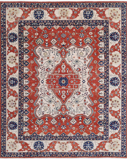 Heriz 8' 0" X 9' 10" Hand Knotted Wool Rug 8' 0" X 9' 10" (244 X 300) / Red / Wool