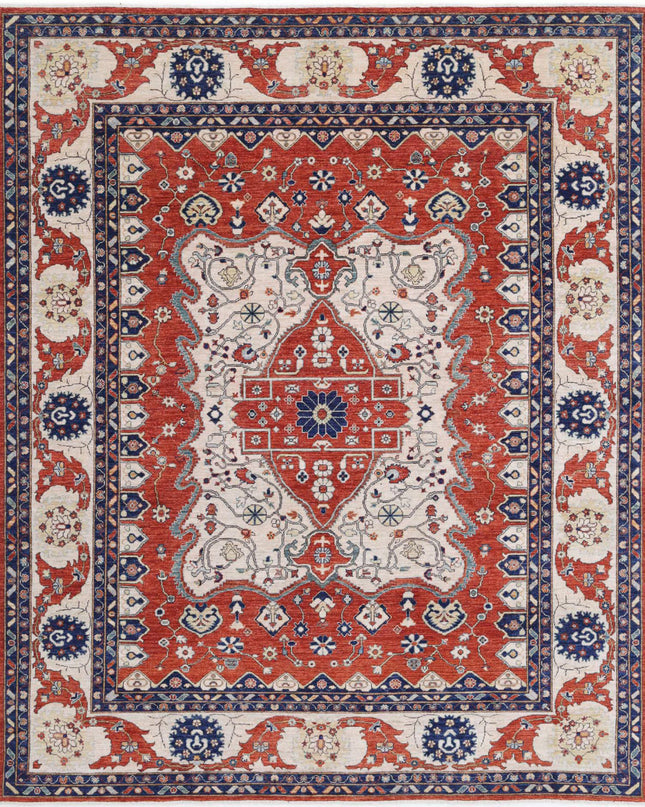 Heriz 8' 0" X 9' 10" Hand Knotted Wool Rug 8' 0" X 9' 10" (244 X 300) / Red / Wool