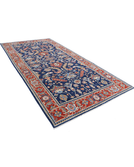 Heriz 6' 2" X 12' 7" Hand Knotted Wool Rug 6' 2" X 12' 7" (188 X 383) / Blue / Wool