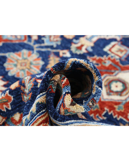 Heriz 6' 2" X 12' 7" Hand Knotted Wool Rug 6' 2" X 12' 7" (188 X 383) / Blue / Wool