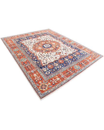 Heriz 8' 0" X 9' 10" Hand Knotted Wool Rug 8' 0" X 9' 10" (244 X 300) / Ivory / Wool