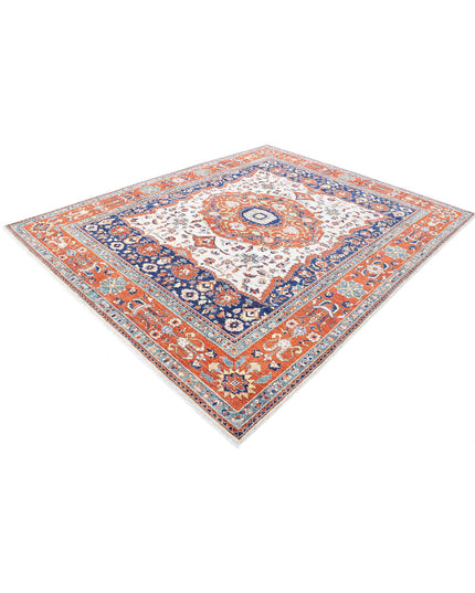 Heriz 8' 0" X 9' 10" Hand Knotted Wool Rug 8' 0" X 9' 10" (244 X 300) / Ivory / Wool