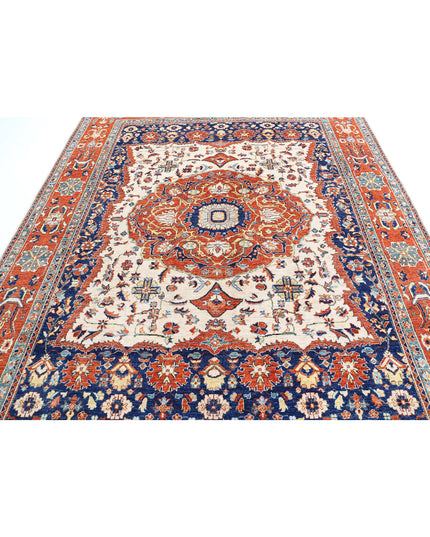 Heriz 8' 0" X 9' 10" Hand Knotted Wool Rug 8' 0" X 9' 10" (244 X 300) / Ivory / Wool