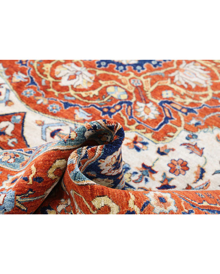 Heriz 8' 0" X 9' 10" Hand Knotted Wool Rug 8' 0" X 9' 10" (244 X 300) / Ivory / Wool