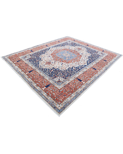 Heriz 7' 10" X 9' 5" Hand Knotted Wool Rug 7' 10" X 9' 5" (239 X 287) / Ivory / Wool