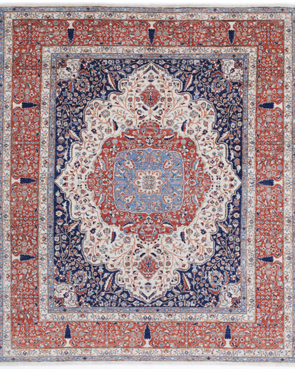 Heriz 7' 10" X 9' 5" Hand Knotted Wool Rug 7' 10" X 9' 5" (239 X 287) / Ivory / Wool