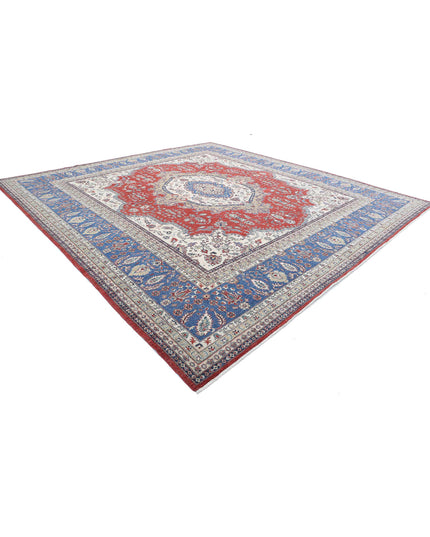 Heriz 14' 2" X 15' 2" Hand Knotted Wool Rug 14' 2" X 15' 2" (432 X 462) / Red / Wool