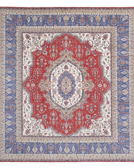Heriz 14' 2" X 15' 2" Hand Knotted Wool Rug 14' 2" X 15' 2" (432 X 462) / Red / Wool