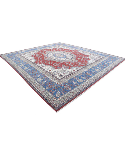 Heriz 14' 0" X 15' 7" Hand Knotted Wool Rug 14' 0" X 15' 7" (427 X 475) / Red / Wool