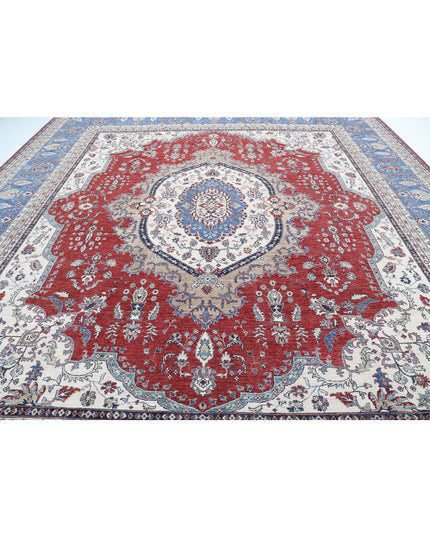 Heriz 14' 0" X 15' 7" Hand Knotted Wool Rug 14' 0" X 15' 7" (427 X 475) / Red / Wool