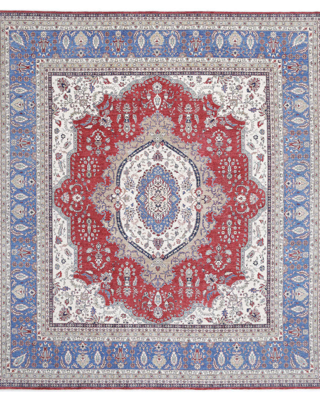 Heriz 14' 0" X 15' 7" Hand Knotted Wool Rug 14' 0" X 15' 7" (427 X 475) / Red / Wool