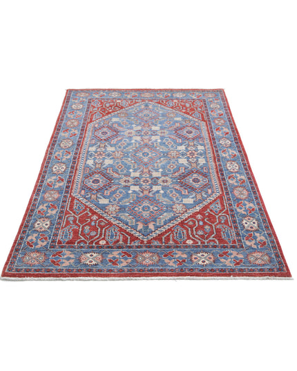 Heriz 3' 8" X 6' 2" Hand Knotted Wool Rug 3' 8" X 6' 2" (112 X 188) / Red / Wool
