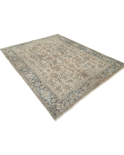 Heriz 6' 10" X 8' 4" Hand Knotted Wool Rug 6' 10" X 8' 4" (208 X 254) / Ivory / Wool