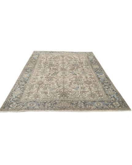 Heriz 6' 10" X 8' 4" Hand Knotted Wool Rug 6' 10" X 8' 4" (208 X 254) / Ivory / Wool