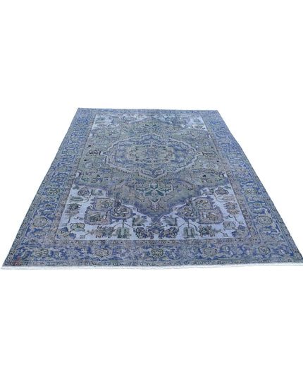 Heriz 6' 1" X 8' 9" Hand Knotted Wool Rug 6' 1" X 8' 9" (185 X 267) / Blue / Wool