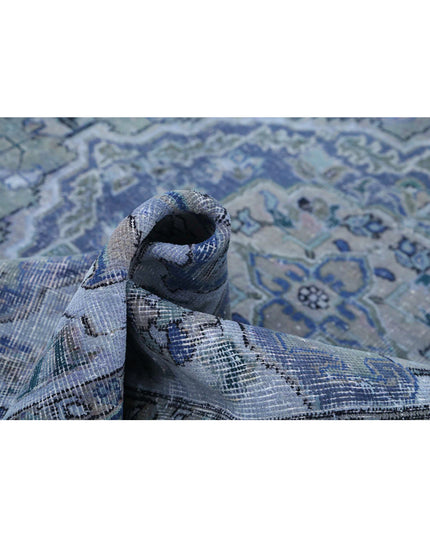 Heriz 6' 1" X 8' 9" Hand Knotted Wool Rug 6' 1" X 8' 9" (185 X 267) / Blue / Wool