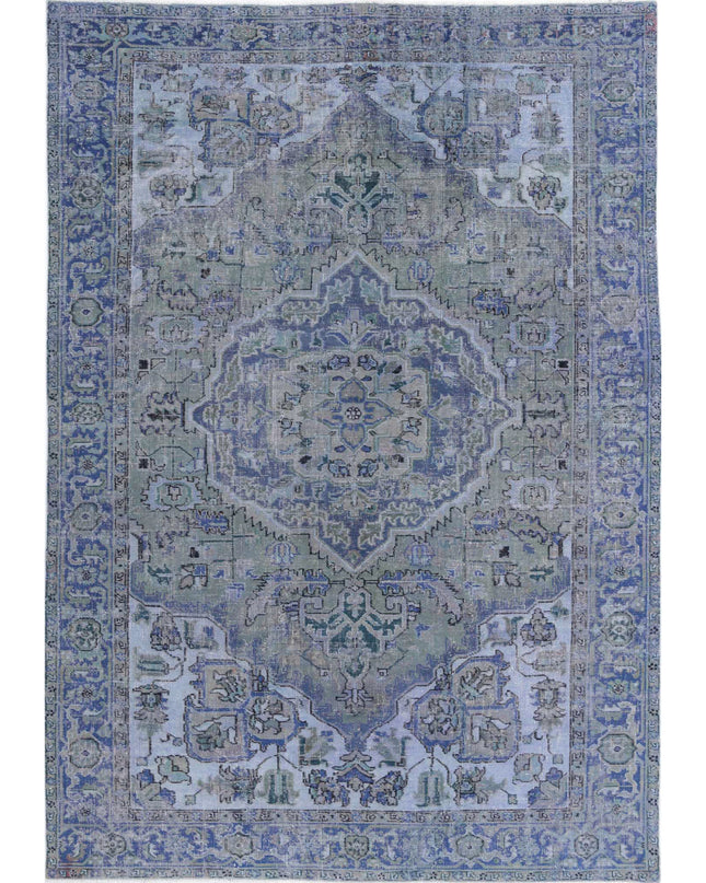 Heriz 6' 1" X 8' 9" Hand Knotted Wool Rug 6' 1" X 8' 9" (185 X 267) / Blue / Wool