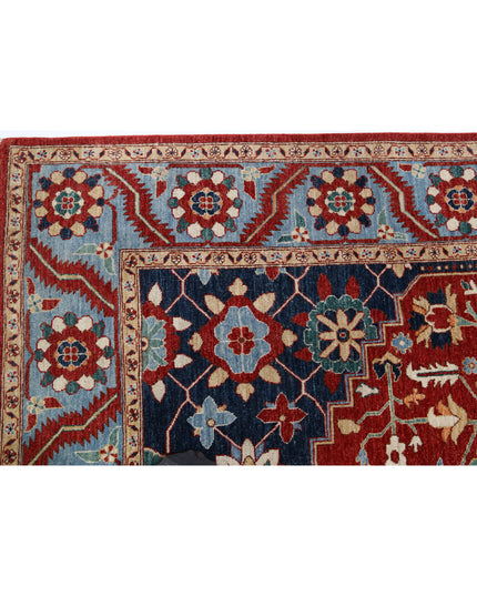 Heriz 8' 0" X 9' 5" Hand Knotted Wool Rug 8' 0" X 9' 5" (244 X 287) / Red / Wool