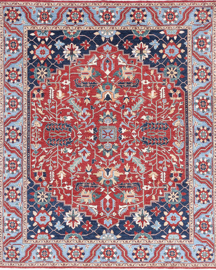 Heriz 8' 0" X 9' 5" Hand Knotted Wool Rug 8' 0" X 9' 5" (244 X 287) / Red / Wool