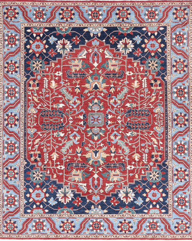 Heriz 8' 0" X 9' 5" Hand Knotted Wool Rug 8' 0" X 9' 5" (244 X 287) / Red / Wool
