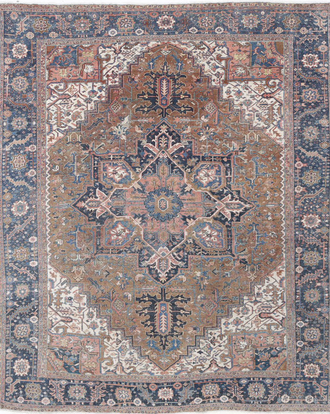 Heriz 10' 6" X 12' 6" Hand Knotted Wool Rug 10' 6" X 12' 6" (320 X 381) / Tan / Wool