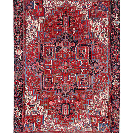 Heriz 8' 9" X 13' 3" Hand Knotted Wool Rug 8' 9" X 13' 3" (267 X 404) / Red / Wool