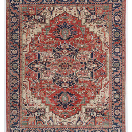Heriz 7' 9" X 9' 8" Hand Knotted Wool Rug 7' 9" X 9' 8" (236 X 295) / Rust / Wool