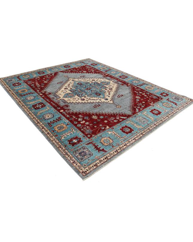 Heriz 7' 11" X 9' 8" Hand Knotted Wool Rug 7' 11" X 9' 8" (241 X 295) / Grey / Wool