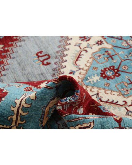 Heriz 7' 11" X 9' 8" Hand Knotted Wool Rug 7' 11" X 9' 8" (241 X 295) / Grey / Wool