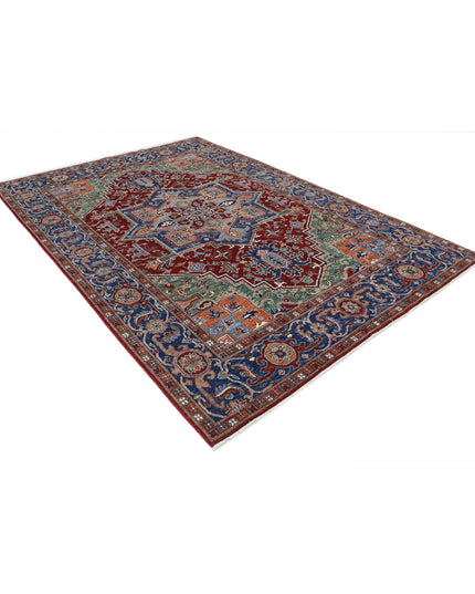 Heriz 6' 9" X 9' 8" Hand Knotted Wool Rug 6' 9" X 9' 8" (206 X 295) / Red / Wool