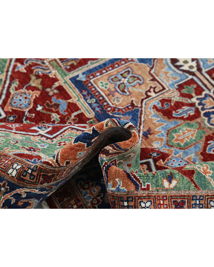 Heriz 6' 9" X 9' 8" Hand Knotted Wool Rug 6' 9" X 9' 8" (206 X 295) / Red / Wool