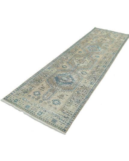 Heriz 3' 2" X 10' 6" Hand Knotted Wool Rug 3' 2" X 10' 6" (97 X 320) / Taupe / Wool