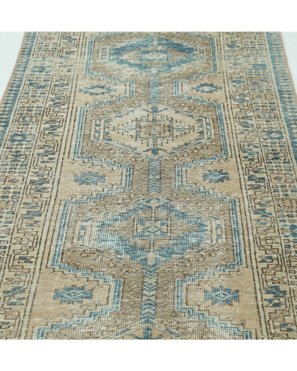 Heriz 3' 2" X 10' 6" Hand Knotted Wool Rug 3' 2" X 10' 6" (97 X 320) / Taupe / Wool
