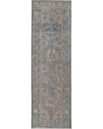Heriz 3' 2" X 10' 6" Hand Knotted Wool Rug 3' 2" X 10' 6" (97 X 320) / Taupe / Wool