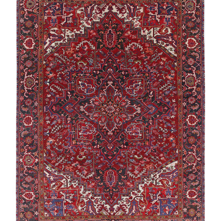 Heriz 8' 1" X 11' 2" Hand Knotted Wool Rug 8' 1" X 11' 2" (246 X 340) / Red / Wool