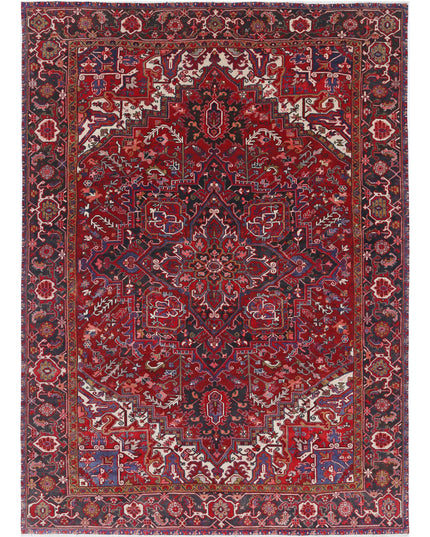 Heriz 8' 1" X 11' 2" Hand Knotted Wool Rug 8' 1" X 11' 2" (246 X 340) / Red / Wool