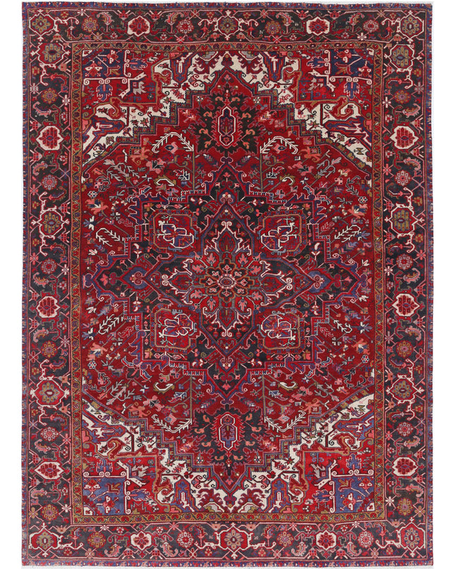 Heriz 8' 1" X 11' 2" Hand Knotted Wool Rug 8' 1" X 11' 2" (246 X 340) / Red / Wool