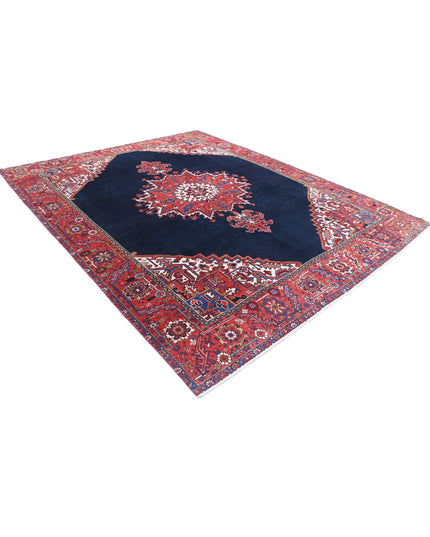 Heriz 8' 10" X 10' 11" Hand Knotted Wool Rug 8' 10" X 10' 11" (269 X 333) / Blue / Wool