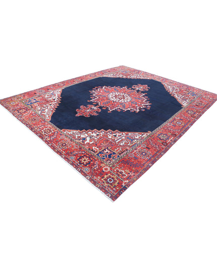 Heriz 8' 10" X 10' 11" Hand Knotted Wool Rug 8' 10" X 10' 11" (269 X 333) / Blue / Wool