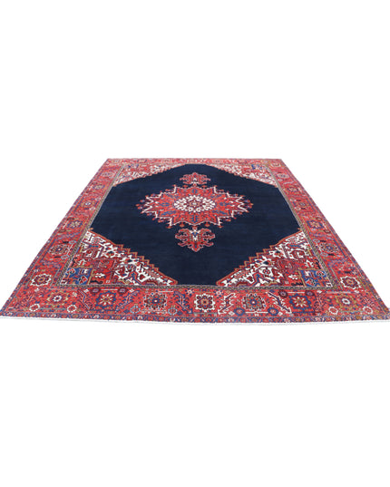 Heriz 8' 10" X 10' 11" Hand Knotted Wool Rug 8' 10" X 10' 11" (269 X 333) / Blue / Wool