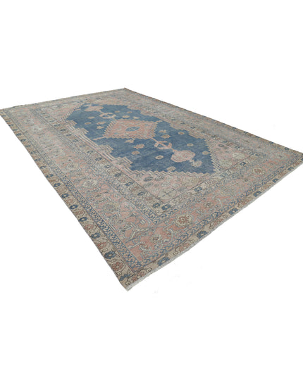 Heriz 9' 6" X 14' 0" Hand Knotted Wool Rug 9' 6" X 14' 0" (290 X 427) / Blue / Wool