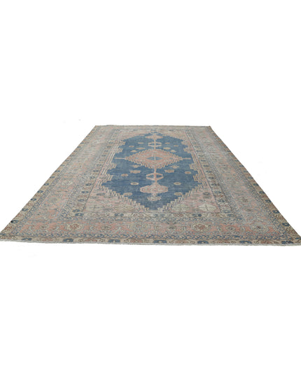 Heriz 9' 6" X 14' 0" Hand Knotted Wool Rug 9' 6" X 14' 0" (290 X 427) / Blue / Wool