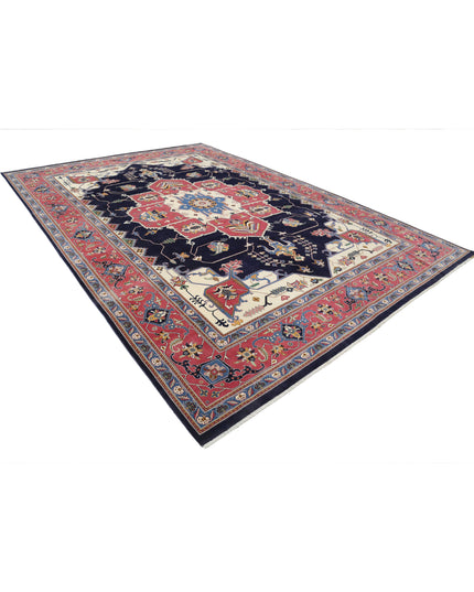 Heriz 9' 11" X 14' 6" Hand Knotted Wool Rug 9' 11" X 14' 6" (302 X 442) / Blue / Wool