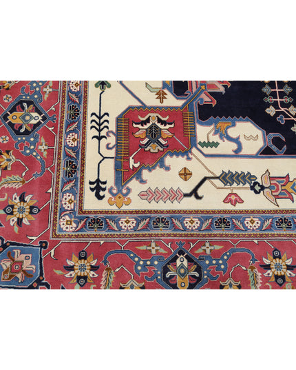 Heriz 9' 11" X 14' 6" Hand Knotted Wool Rug 9' 11" X 14' 6" (302 X 442) / Blue / Wool