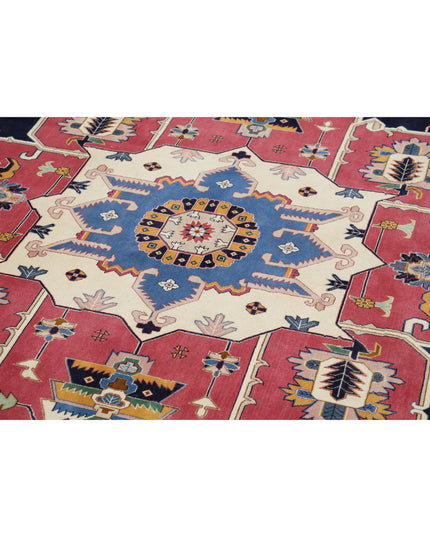 Heriz 9' 11" X 14' 6" Hand Knotted Wool Rug 9' 11" X 14' 6" (302 X 442) / Blue / Wool